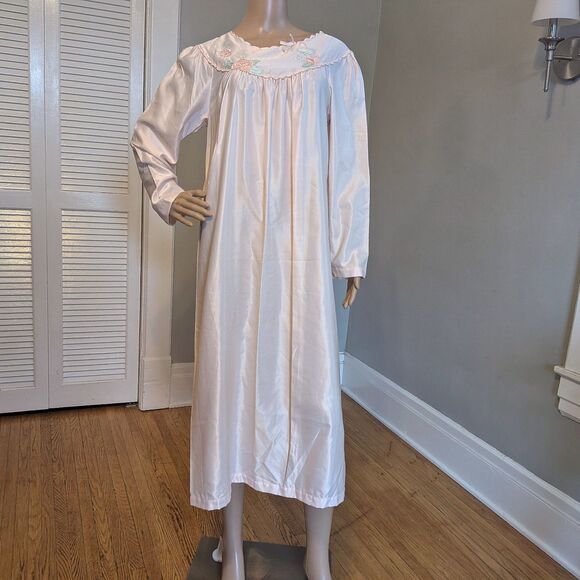 NWT 90s Barbizon Nightgown Pink Floral Pajamas Lingerie Coquette Size SP - Picture 10 of 10